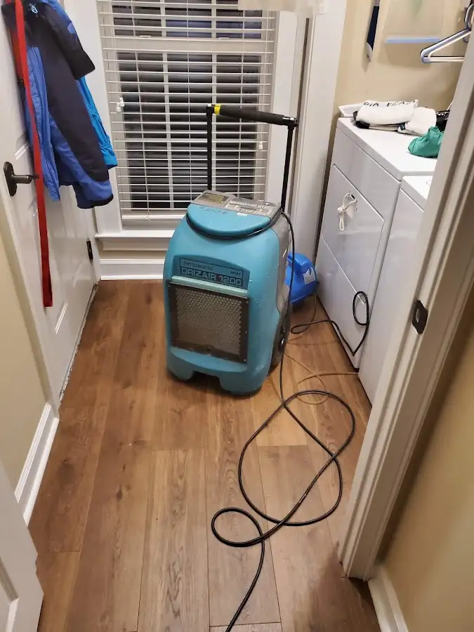 Commercial dehumidifier deployed for Flood Damage Cleanup in Norwalk