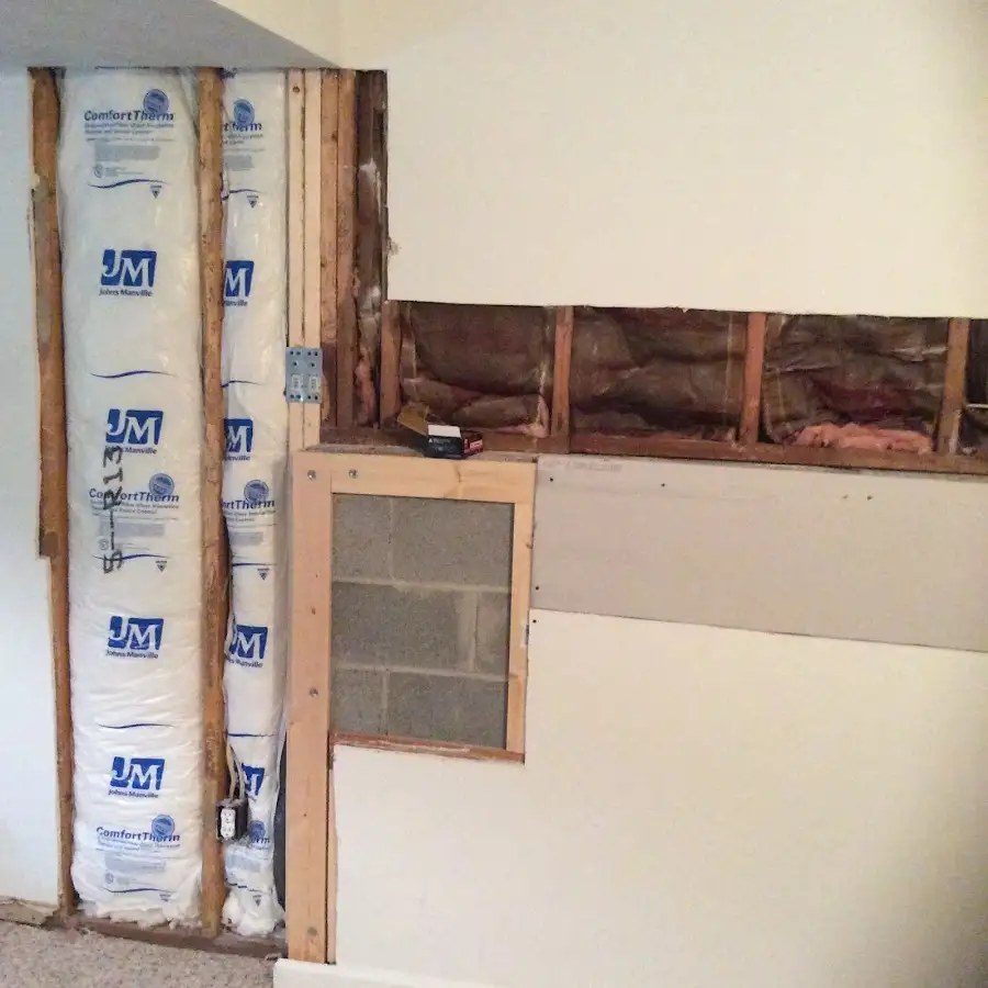 Wall insulation replacement during Contents Cleaning & Restoration in Norwalk